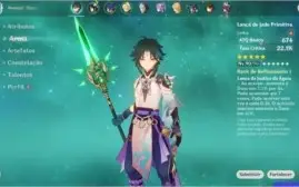 Conta Genshin Impact com 6 personagem 5*