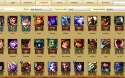 Conta lol d5 quase todos os champs 12 rune page varias skins