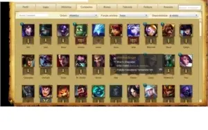 Conta lol d5 quase todos os champs 12 rune page varias skins