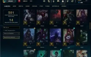 Esmeralda 2 com 80 Champs e 43 Skins ( TOP / ADC / JG )