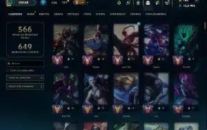 Platina 4 com TODOS os Champs e 132 Skins +2 Prestigios