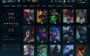 Platina 4 com TODOS os Champs e 132 Skins +2 Prestigios