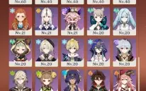 Conta Genshin Impact com 25 personagens 5* e 17 armas 5*