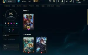 Bronze 1 com 110 Champs e 25 Skins ( mais de 15 jogos )