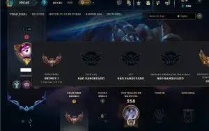 Bronze 1 com 110 Champs e 25 Skins ( mais de 15 jogos )