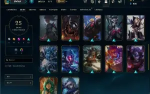 Bronze 1 com 110 Champs e 25 Skins ( mais de 15 jogos )
