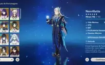 Conta Genshin AR 58 15* Personagens 5 estrelas 5* Armas T5.