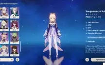 Conta Genshin AR 58 15* Personagens 5 estrelas 5* Armas T5.