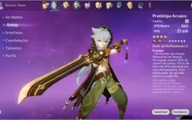 Conta Genshin AR52 Klee, jean, QIQI, Razor