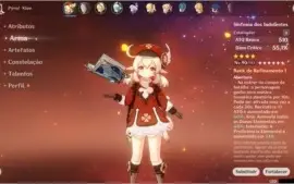Conta Genshin AR52 Klee, jean, QIQI, Razor