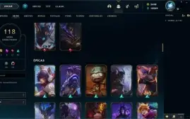 Conta LoL - Platina / 116 skins / mono Ez- 1 milhão mastery