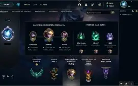 Conta LoL - Platina / 116 skins / mono Ez- 1 milhão mastery