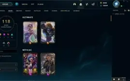 Conta LoL - Platina / 116 skins / mono Ez- 1 milhão mastery