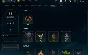 Conta Com 58 Skins e Quase Todos os Campeões