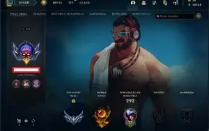 Conta Com 58 Skins e Quase Todos os Campeões