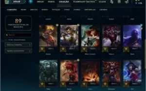 Conta LOL Platina III Nvl 42  27 Champs 7 skins