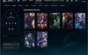 Conta LOL Platina III Nvl 42  27 Champs 7 skins