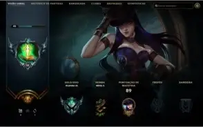 Conta LOL Platina III Nvl 42  27 Champs 7 skins