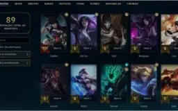 Conta LOL Platina III Nvl 42  27 Champs 7 skins