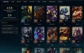 CONTA COM 10 ANOS - 345 SKINS (RIVEN CAMP S2 E TODAS ULT.)