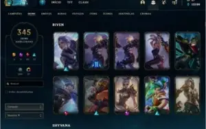 CONTA COM 10 ANOS - 345 SKINS (RIVEN CAMP S2 E TODAS ULT.)