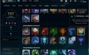 CONTA COM 10 ANOS - 345 SKINS (RIVEN CAMP S2 E TODAS ULT.)
