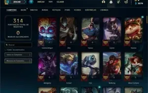 Conta Unranked com 125 Champs e 36 Skins +10 Fragmentos