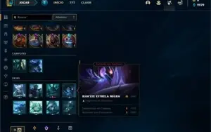 Conta Unranked com 125 Champs e 36 Skins +10 Fragmentos
