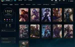 Conta LOL, CONTA RIOT, 1353 skins, 3289 cromas, MMR de GM.