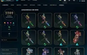 Conta LOL, CONTA RIOT, 1353 skins, 3289 cromas, MMR de GM.