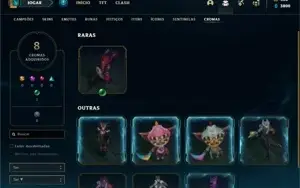 Conta Ferro 1 com 115 Champs e 95 Skin + 2 Prestigios Qiyana