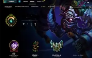 Conta platina 5 smurf com MMR alto