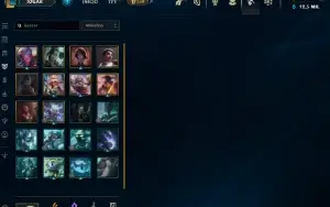 Conta de 2012 LOL unranked com 11,5K RP em caixa + skins