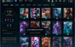 Conta Platina 2 com 2700RP, 178 skins e 100 champs