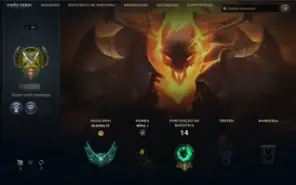 Conta nova lol platina 4 MMR alto