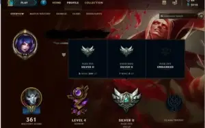 Conta Lol prata 2, 81 skins, diversos ícones e 100 campeões