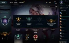 Conta LOL PLATINA 2 SOLO, GOLD 3 FLEX, 120 CHP 35 SKINS