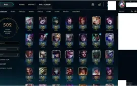 Conta LoL platina, +290 skins *Rara*