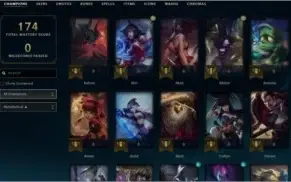 CONTA LOL 58 SKINS + 62 CHAMPIONS + 99 PONTOS DE PRESTÍGIO