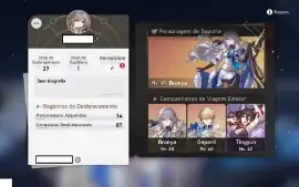 Conta nivel 27 com Bronya E2 + Gepard - Honkai Star Rail