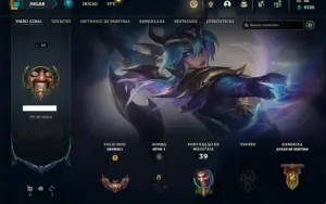 Conta bronze 1 com 30 Champs e 7 Skins + 2310 RP