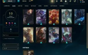 Conta bronze 1 com 30 Champs e 7 Skins + 2310 RP