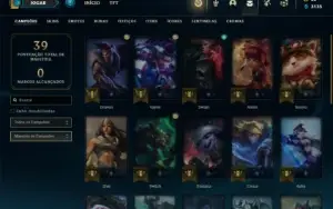 Conta bronze 1 com 30 Champs e 7 Skins + 2310 RP