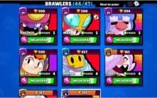 conta  Brawl Stars, 21K de troféus , 44/47, diversas skins