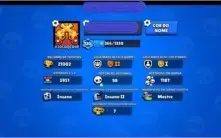 conta  Brawl Stars, 21K de troféus , 44/47, diversas skins