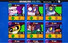 conta  Brawl Stars, 21K de troféus , 44/47, diversas skins
