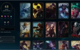 CONTA LEAGUE OF LEGENDS - DIAMANTE 4, 116 CHAMPS 48 SKINS