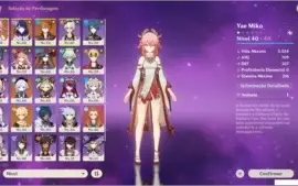 ✨ CONTA GENSHIN IMPACT AR 45 (YAE MIKO + RAIDEN + 4 T5) ✨