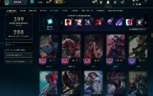 Unranked com 135 Champs e 139 Skins