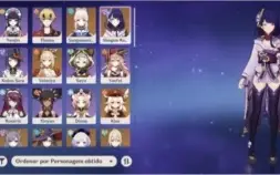 Ar55. Yoimiya + harpa, kokomi, Raiden, klee e mais